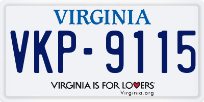 VA license plate VKP9115