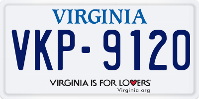 VA license plate VKP9120