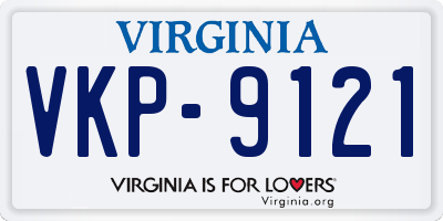 VA license plate VKP9121