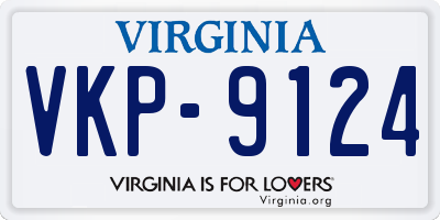 VA license plate VKP9124