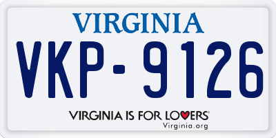 VA license plate VKP9126