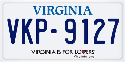 VA license plate VKP9127