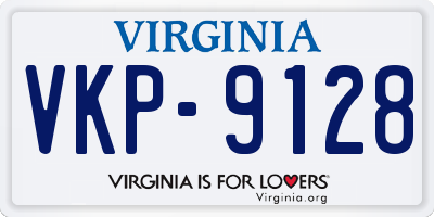 VA license plate VKP9128