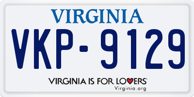 VA license plate VKP9129