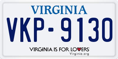 VA license plate VKP9130