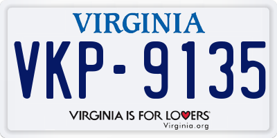 VA license plate VKP9135