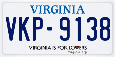 VA license plate VKP9138