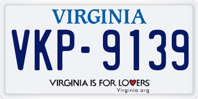VA license plate VKP9139