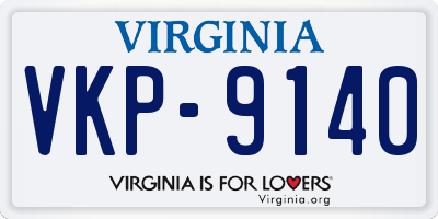 VA license plate VKP9140