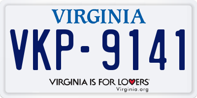 VA license plate VKP9141