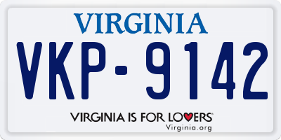 VA license plate VKP9142