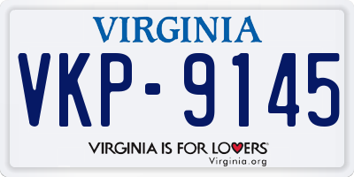 VA license plate VKP9145
