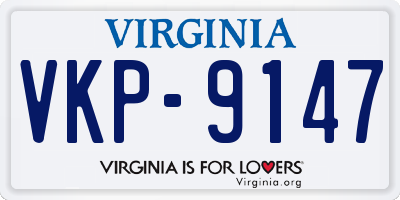 VA license plate VKP9147
