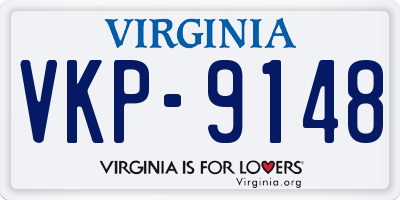 VA license plate VKP9148