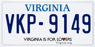 VA license plate VKP9149