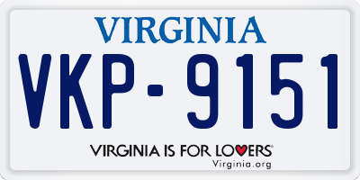 VA license plate VKP9151