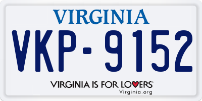 VA license plate VKP9152