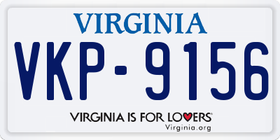 VA license plate VKP9156