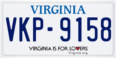 VA license plate VKP9158