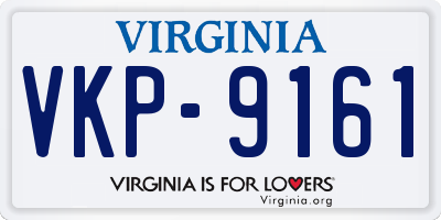 VA license plate VKP9161