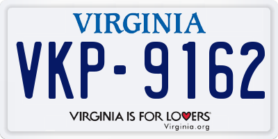 VA license plate VKP9162