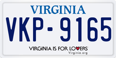 VA license plate VKP9165