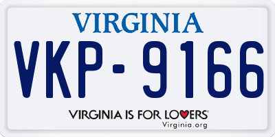VA license plate VKP9166