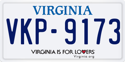 VA license plate VKP9173