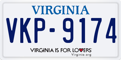 VA license plate VKP9174