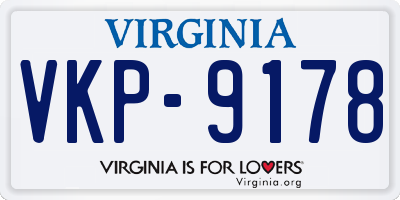 VA license plate VKP9178