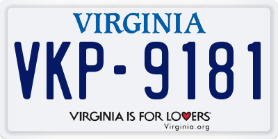 VA license plate VKP9181