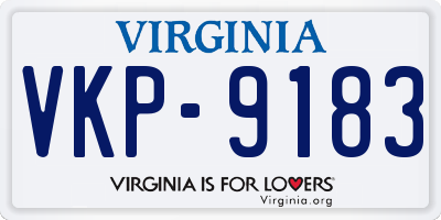 VA license plate VKP9183