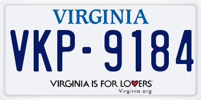 VA license plate VKP9184