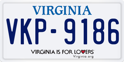 VA license plate VKP9186