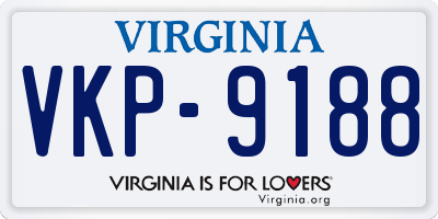 VA license plate VKP9188
