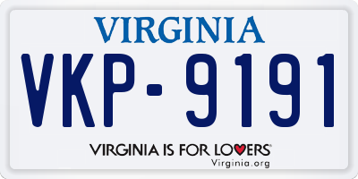 VA license plate VKP9191