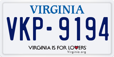 VA license plate VKP9194