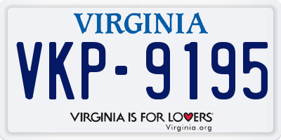 VA license plate VKP9195