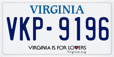 VA license plate VKP9196