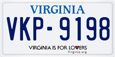 VA license plate VKP9198