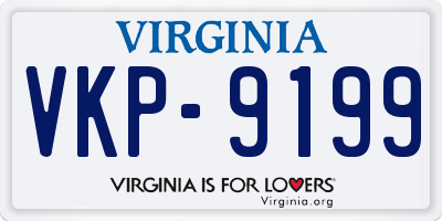 VA license plate VKP9199