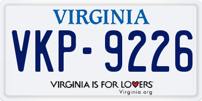 VA license plate VKP9226