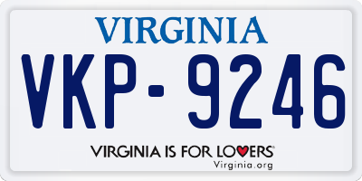 VA license plate VKP9246