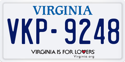 VA license plate VKP9248