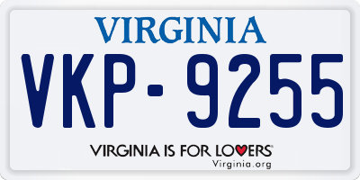 VA license plate VKP9255