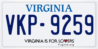 VA license plate VKP9259