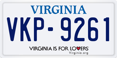 VA license plate VKP9261