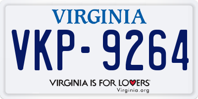VA license plate VKP9264