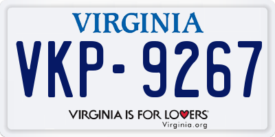 VA license plate VKP9267
