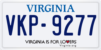 VA license plate VKP9277